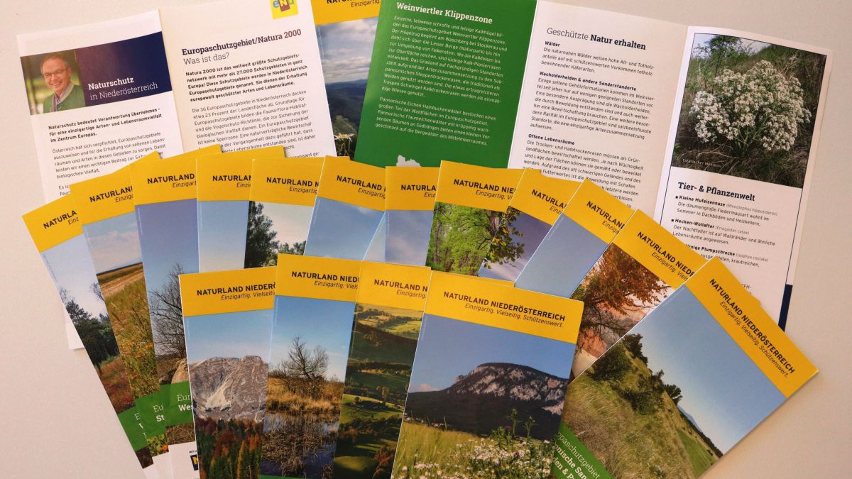 Folder über Europaschutzgebiete in NÖ