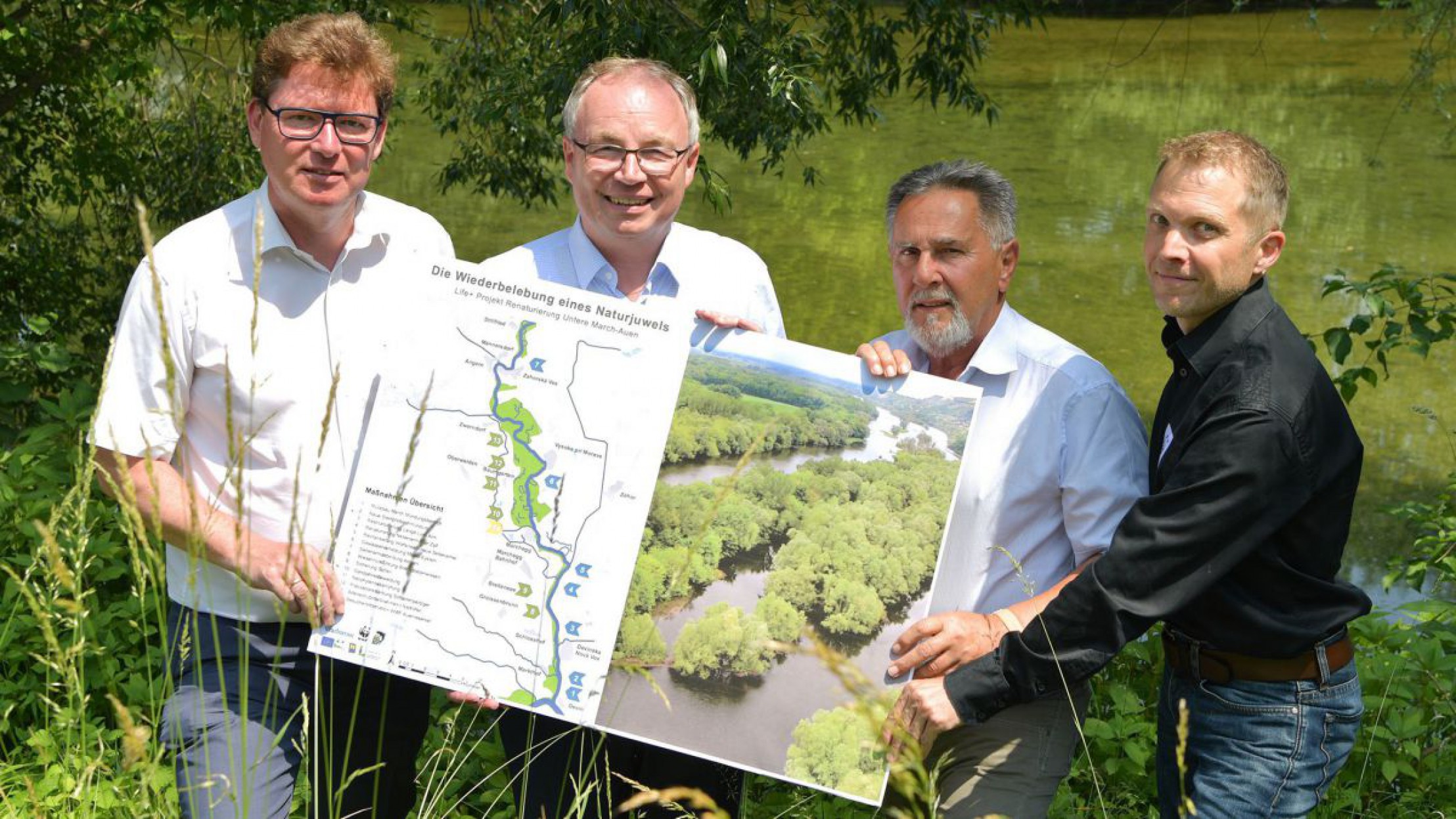 Vorstellung der Renaturierungsmassnahmen an der March