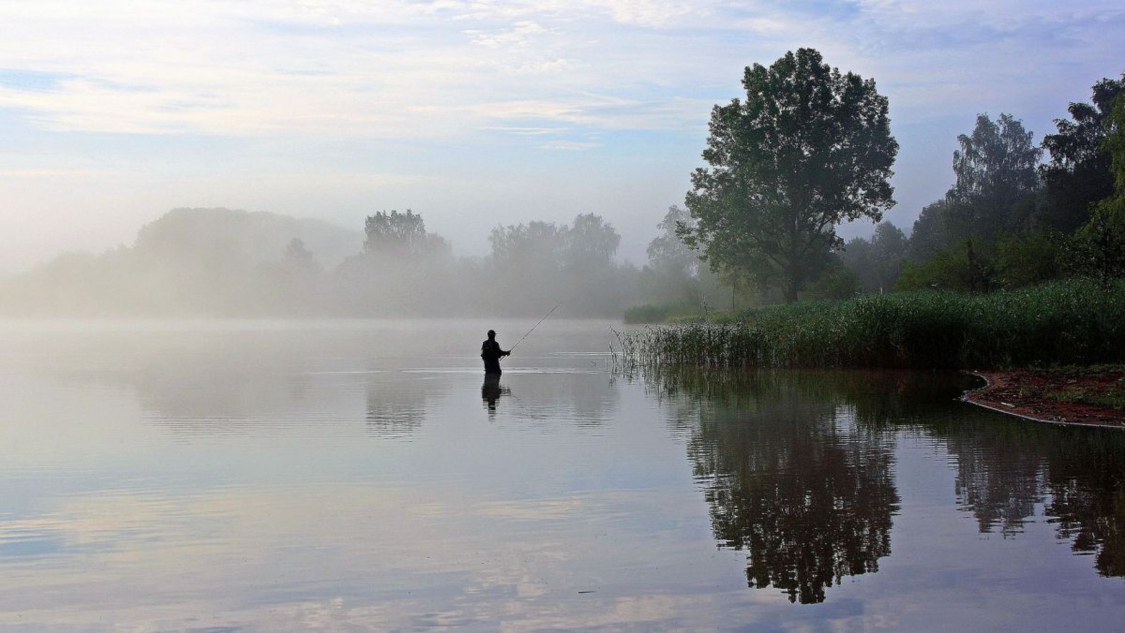 Angler auf einem See