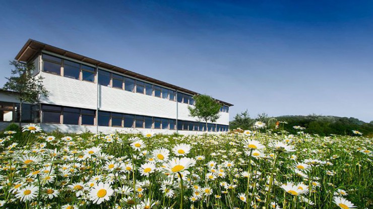 Begr&uuml;ntes Firmengel&auml;nde