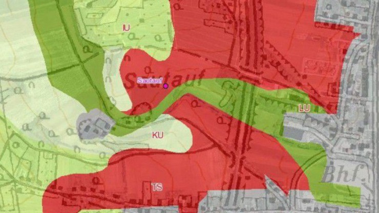 Auszug aus der elektronischen Bodenkarte.